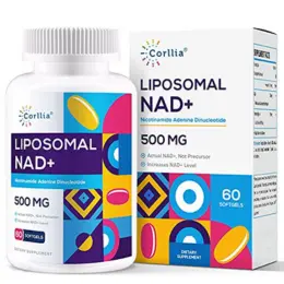 Liposomal NAD+ 500mg with TMG 250mg Softgels, Nicotinamide Riboside & NMN Alternative, Actual NAD+ Supplement, 60 Servings