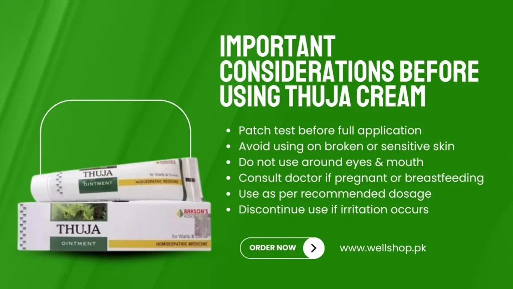 Important Considerations Before Using Thuja Cream: