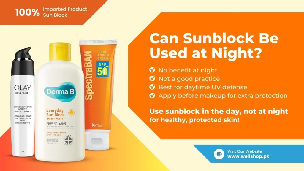 Can Sunblock Be Used at Night? Explain