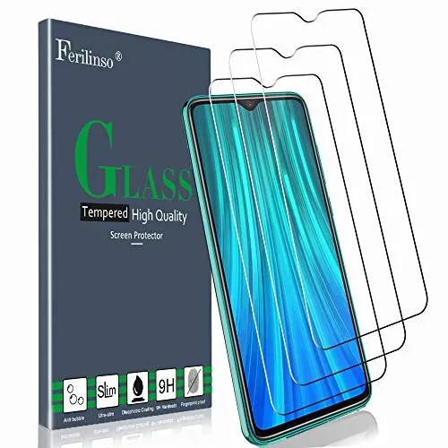 [3 Pack] Ferilinso Screen Protector for Xiaomi Redmi Note 8 Pro, Tempered Glass Screen Protector for Screen Protector Xiaomi Redmi Note 8 Pro
