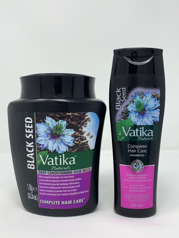  Picture 1 of 7  Vatika Black Seed Shampoo (200ml) & Black Seed Deep Conditioning Hair Mask 1kg