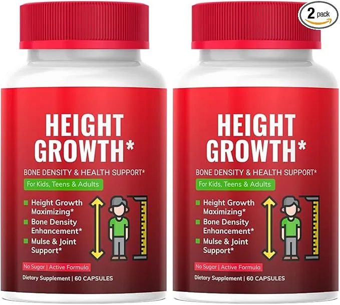 ððð¢ð ð¡ð­ ðð«ð¨ð°ð­ð¡ Supplement - ððð¢ð ð¡ð­ ðð«ð¨ð°ð­ð¡ Maximizer with Calcium for Bone Strength, ððð¢ð ð¡ð­ ðð«ð¨ð°ð­ð¡ for Kids, 120 Capsules (2 Pack)