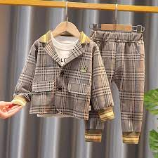 1-5 Years Baby Boy Clothing Set 2021 Spring Autumn Fashion Coat+Shirt+Pants 3pcs Outfits Toddler Tracksuit Cotton Children's wea