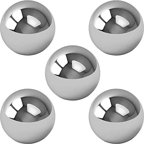 1 Inch Precision Chrome Steel Ball Bearings - Maximum Strength Roller Bearings - Heavy-Duty Industrial Bearings - Hard-Wearing Bike Wheel Bearings - Bike Crank Bearings (Pack of 5)