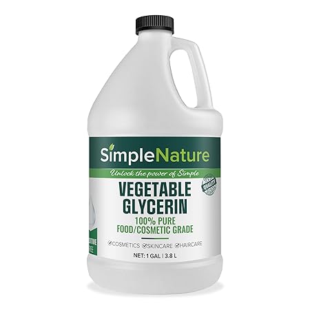 100% Pure Vegetable Glycerin - 1 Gallon (128 fl oz) - Food/Cosmetic Grade Skincare, Haircare, Cosmetics, Soapmaking, Crafts - Softening & Moisturizing Multipurpose Humectant