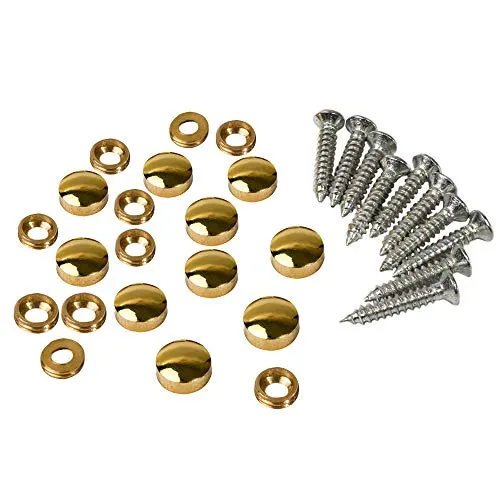 10PCS Mirror Screws 10mm Dia,Brass Mirror Screws Cap Cover Nails Fasteners Golden for Decorative Mirror, Sign/Advertising Hardware, Nails, Construction
