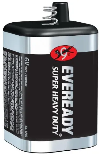 12 Pack Eveready 1209 6-Volt Super Heavy Duty Lantern Battery