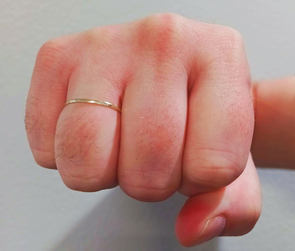 14k Gold & Silver, Smelted and Delicately-Hammered, Hand-Made