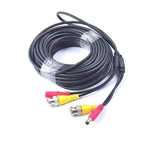 16FT 5M EKYLIN Pre-Made 2-in-1 BNC Video + Power DC Extension Cable for CCTV Security Camera Home Surveillance Closed-Circuit TV System