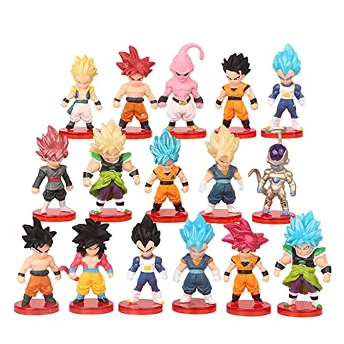 16pcs Cake topper for Dragon ball , Dragon Ball Z theme party supplies, children's birthday cake decoration