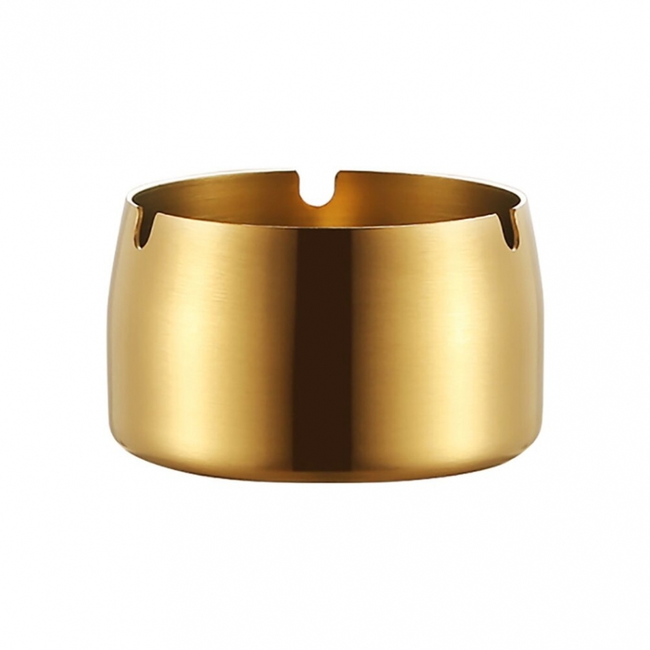 1Pc Round Shape Ash Tray Stainless Steel High Temperature Resistant Ashtray Home Desktop Ash Holder Smoking Accessories cenicero