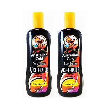 2 bottles of Australian Gold DARK TANNING ACCELERATOR Lotion 8.5 Oz