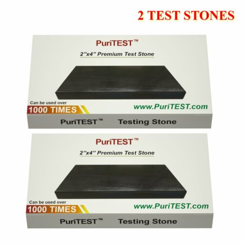 2 JSP 2''x4'' Scratch Stones Gold Silver Test Kit 10K 14K 18K 24K PuriTEST