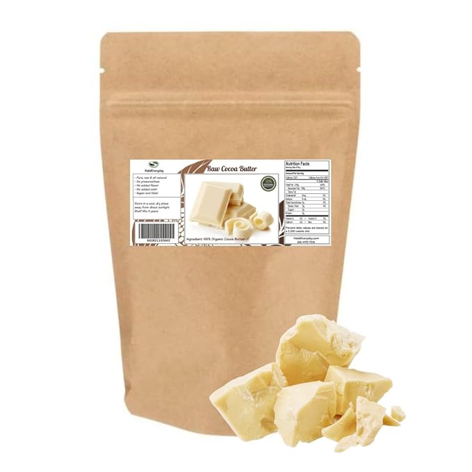 2 Lb Cocoa Butter: Pure, Raw, Unprocessed. Incredible Quality and Scent. Use for Lotion, Cream, Lip Balm, Oil, Stick, or Body Butter. NON-GMO By SaaQinÂ®