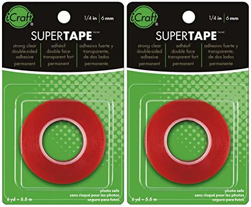 2-PACK - Thermoweb Super Tape Double-Sided, 1/4-Inch-by-6-Yards