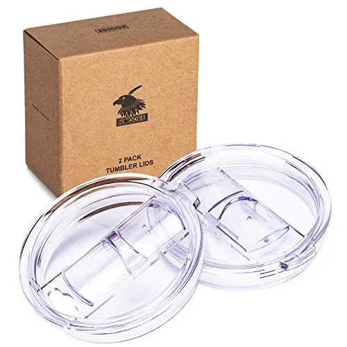 20 oz Tumbler Replacement Lids, Spill Proof Splash Lids, Covers Fit for YETI Rambler and More Tumblers Cups (20 oz, 2 Pack)