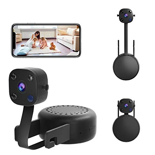 2021 FECOMI 2K Mini Spy Camera Hidden WiFi Cam, Separation of Lens and Body, Wireless Nanny Cam with Video Recording, Upgrade Night Vision/Motion Detection, Security Camera with Cell Phone App