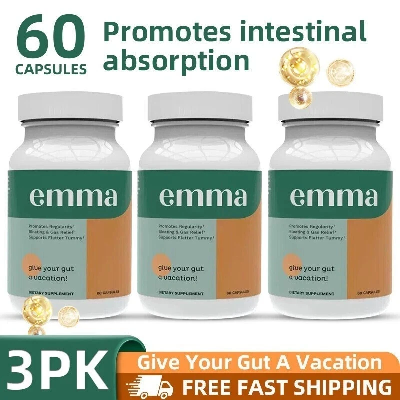 3 PACK Emma Relief Supplement KONSCIENS KETO for Gut Bloating -60 Capsules UK