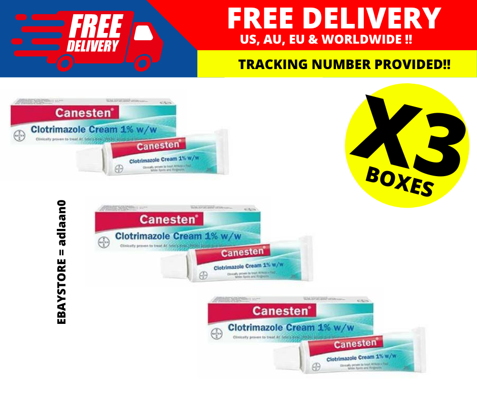 3 X Canesten Cream 20g Antifungal Ringworm Infection Athlete's Foot