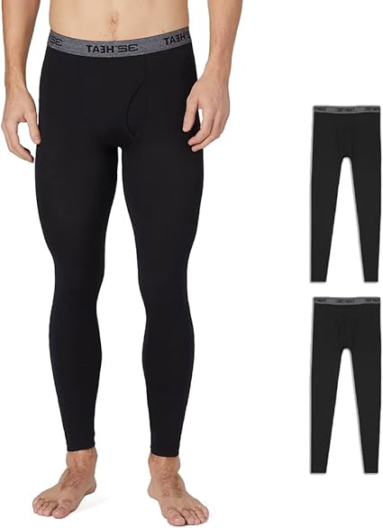 32 Degrees Men's 2-Pack Performance Lightweight Thermal Baselayer Legging Pant