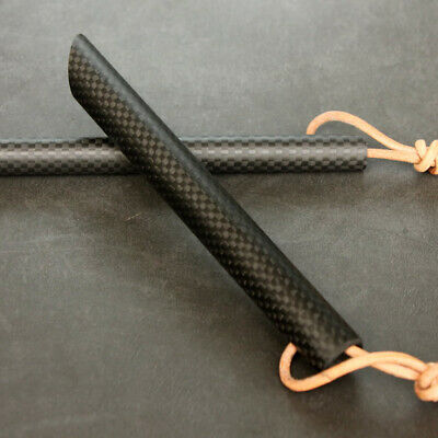 3K Carbon Fiber Tube Kubaton Self Defense Keychain EDC Pendant for Backpacket
