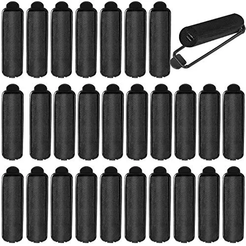 40 Pieces Satin Foam Rollers Hair Sponge Rollers Perm Rods Wave Curlers for Hairdressing Hair Styling Supplies (Black, 0.6 Inch)
