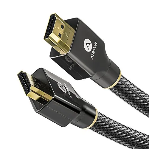 4K HDMI Cable 3.3 ft,Atevon High Speed 18Gbps HDMI 2.0 Cableï¿½4K HDR, 3D, 2160P, 1080P, Ethernet ï¿½28AWG Braided HDMI Cord ï¿½ Audio Return(ARC) Compatible with UHD TV, Blu-ray, PS4/3, PC, Fire TV