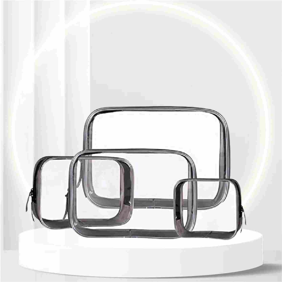 4pcs TSA Approved Travel Clear Toiletry Bag with Zipper, FutGlobal Waterproof Clear Pouch Toiletries Cosmetic Pouch Makeup Bags for Men and Women Travelï¿½