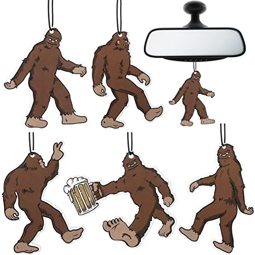 5 Pieces Bigfoot Car Air Freshener Sasquatch Air Freshener Hanging Car Funny Infused with Essential Oils for Women Men
