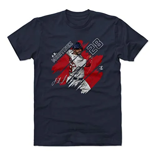 500 LEVEL J.D. Martinez Shirt (Cotton, Large, True Navy) - Boston Men's Apparel - J.D. Martinez Stripes WHT