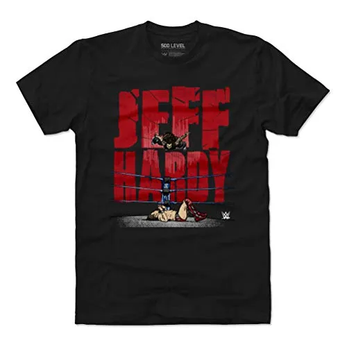 500 LEVEL Jeff Hardy WWE Shirt (Cotton, XX-Large, Black) - Jeff Hardy Swanton Bomb WHT