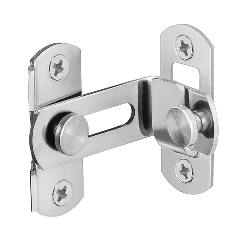 90 Degree Sliding Doors Locks Latch Right Angle Latch Stainless Steel Door Buckle For Household Bedroom Supplies Ornaments