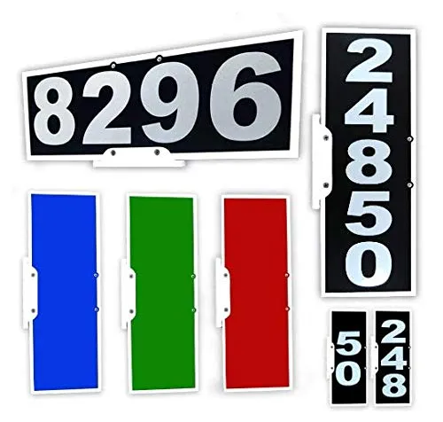 911 Mailbox Plaque, Vertical or Horizontal Mounting, Large Reflective Number Set, Mounting Bracket & Hardware Included (Green)