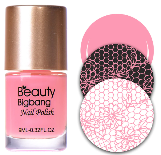 9ML Pink Nail Stamping Polish Nail Printing Varnish