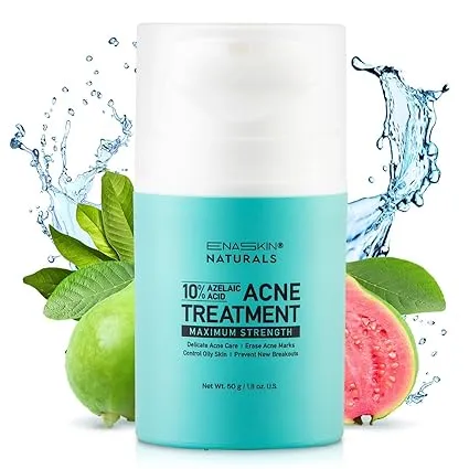 Acne Pimple Spot Treatment Cream: Cystic Hormonal Blackheads Blemish Breakouts for Face, Back and Body - 10% Azelaic Acid & Salicylic Acid - Teens-Adults, 1.8 oz