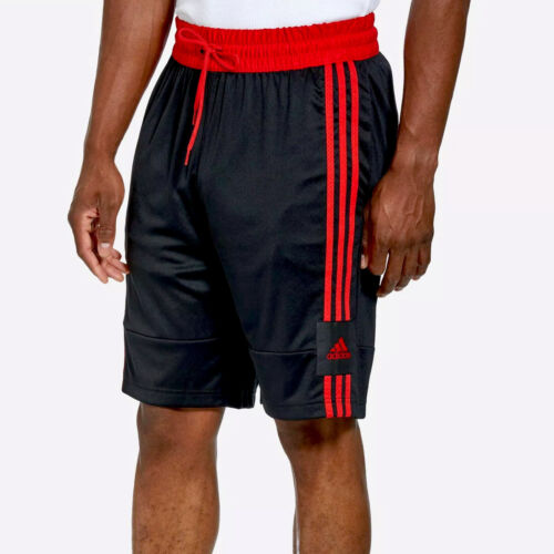 Adidas 3G Speed Black Red Stripes Men's Athletic Workout Gym Training Short #880