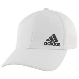 adidas Men's Release II Stretch Fit Structured Cap, White/Onix, L/XL