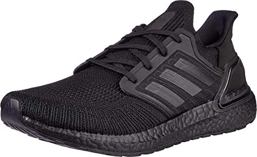 adidas Men's Ultraboost 20 Running Shoe, Black/Black/Solar Red, 9 M US