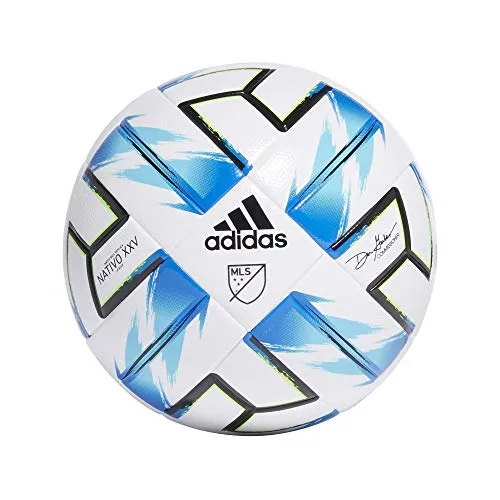 adidas MLS Nativo XXV League Soccer Ball White/Samba Blue/Solar Green/Black 4