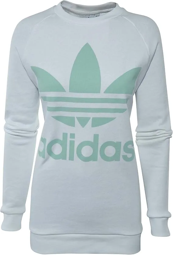 adidas Women's Oversized Trefoil Sweater, Black, M