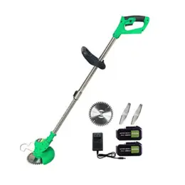 Airbike Multiple Colorways Electric Brush Cutter Grass Trimmer Brush Mower Grass Cutter Weed Wacker âCordless with Battery and Charger Blade No String Weed Wacker