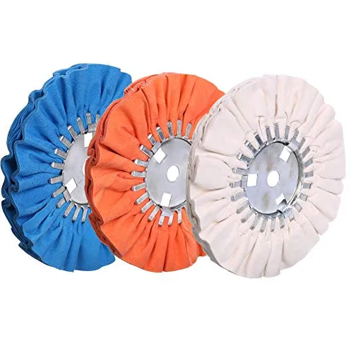 Airway Buffing Wheel Kit 3 Piece kit (1 pcs White & 1 pcs Orange & 1 pcs Blue) 8