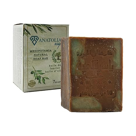 Aleppo Soap, 7 oz | 50% Laurel Oil & 50% Olive Oil Organic Handmade Natural Castile Hair Soap for Women & Men