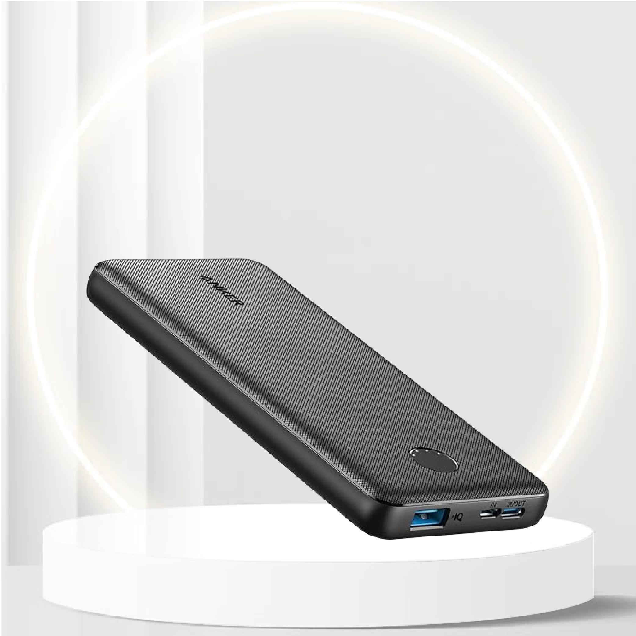 Anker Power Bank Power Core 10K,Compact Travel-Ready 10,000mAh Battery Pack with PowerIQ Charging Technology,5V/3A High-Speed Charging for iPhone, iPad, and More  USB-C Input and Output Blackï¼1pack