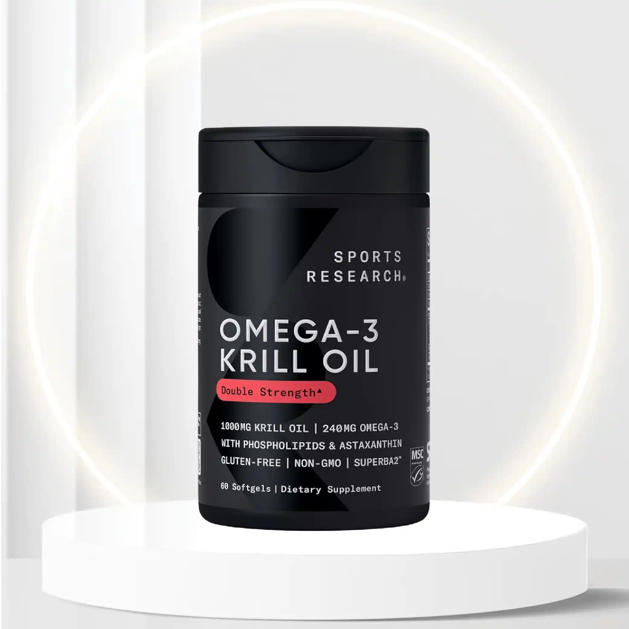 Antarctic Krill Oil (Double Strength) with Omega-3s EPA & DHA + Astaxanthin