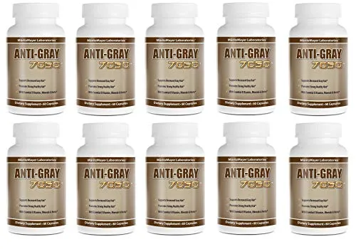 Anti Gray Hair 7050 Restore Natural Hair Color 60 Capsules Per Bottle 10 Bottles