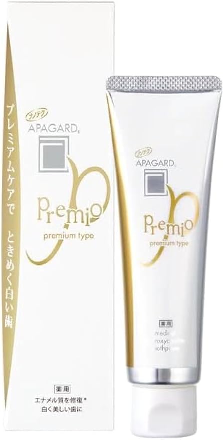 APAGARD PREMIO, Sangi's Nano-Hydroxyapatite Toothpaste for Naturally Whiter Teeth, No Fluoride, PREMIUM Type, 100g / 3.5 oz, Double Mint Flavor