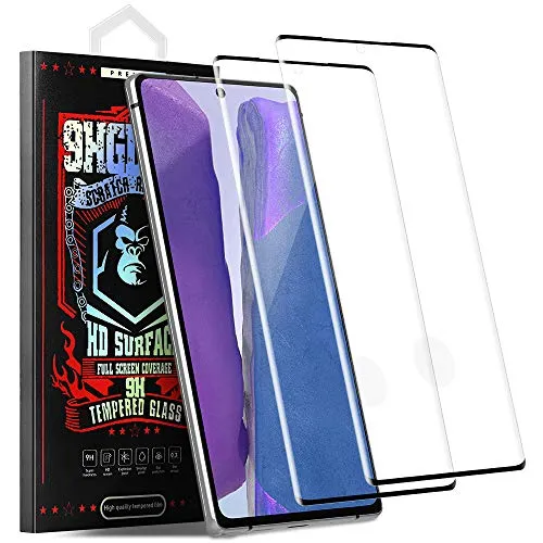 APETOO 2 Pack Galaxy Note 20 Screen Protector, 9H Hardness HD Clear Protective Film No Bubbles Case Friendly Full Coverage Note 20 Tempered Glass Screen Protector for Samsung Galaxy Note 20