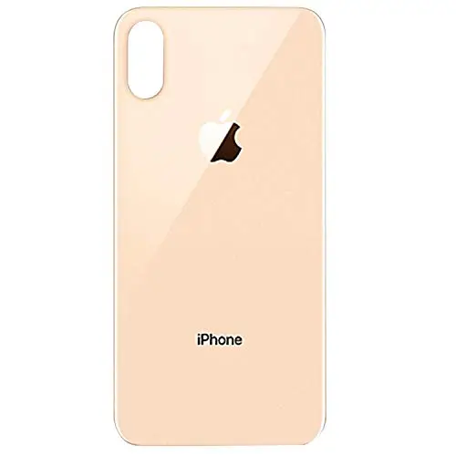 Apple iPhone Xs Max 6.5 inch Replacement Back Glass Cover Back Battery Door w/Pre-Installed Adhesive,Best Version Apple iPhone Xs Max 6.5 inch All Models OEM Replacement (Gold)