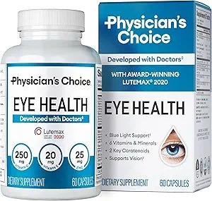 Areds 2 Eye Vitamins - Lutein, Zeaxanthin & Bilberry Extract - Supports Eye Strain, Dry Eyes, and Vision Health - 2 Award-Winning Clinically Proven Eye Vitamin Ingredients - Carotenoid Blend